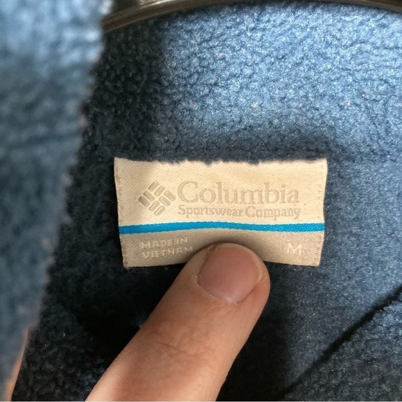 Columbia thick fleece jacket navy blue size medium - Picture 4 of 4